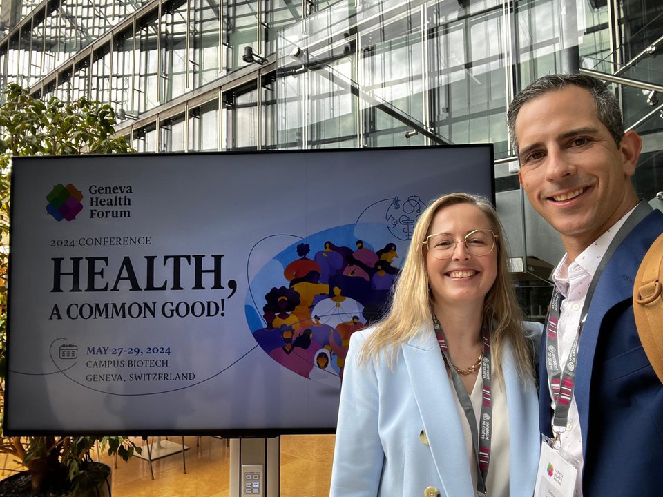 Gabe and Annalee at Global Health Forum conference