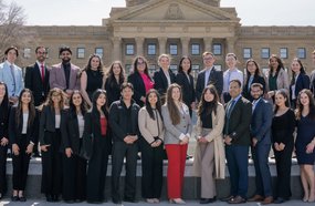 Provincial Day of Action 2025 group in front of legislature cropped